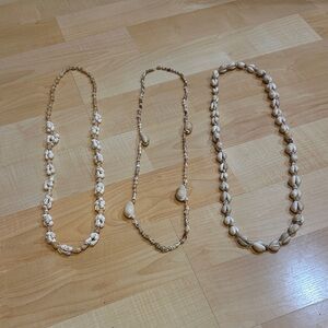 Natural Shell Necklace Trio